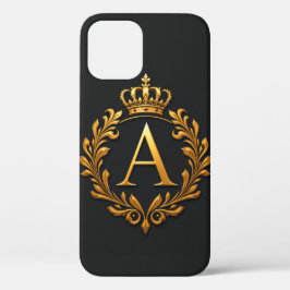 Eleganter Goldbrief A mit floralen Dekorationen Case-Mate iPhone Hülle