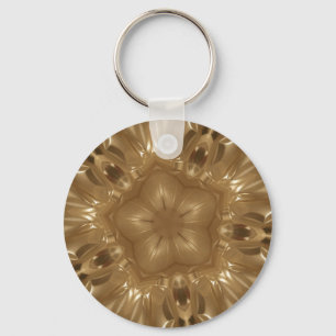 Eleganter Goldbrown-Kaleidoskop-Stern-Entwurf Schlüsselanhänger