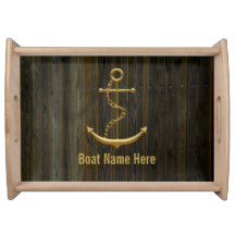 Eleganter Golden Anchor Rustic Dock Wood Modern