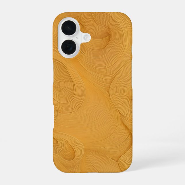 Eleganter Golden Flows Lines Abstrakt Phone Case iPhone 16 Hülle (Rückseite)