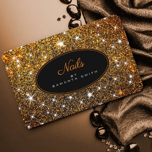 Eleganter Golden Glitzer Trendy Luminous Stars Nai Visitenkarte