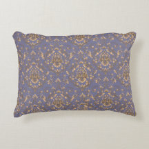 Eleganter goldener Damast auf Periwinkle-Blau