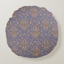 Eleganter goldener Damast auf Periwinkle-Blau