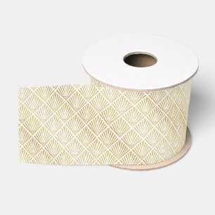Eleganter goldener Diamantpalmenkunst-Dekoentwurf Ripsband