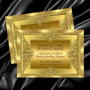 Eleganter Goldener Mode-Schmuckdesigner Gold Visitenkarte