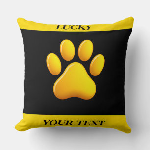 Eleganter goldener Pfotenabdruck Luxus-Geschenk fü Kissen