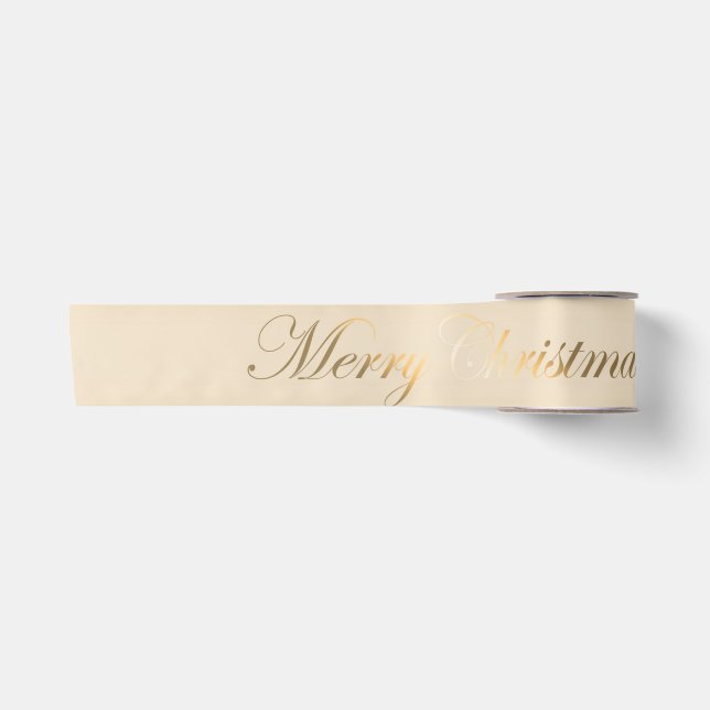 Eleganter Goldener Urlaub Satinband (Vorderseite)