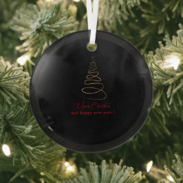 Eleganter goldener Weihnachtsbaum Ornament Aus Glas