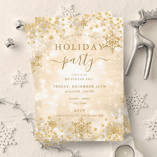 Eleganter Goldener Weihnachtsfest Einladung