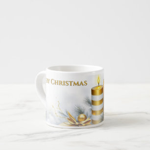 Eleganter goldener Weihnachtsschmuck Espressotasse