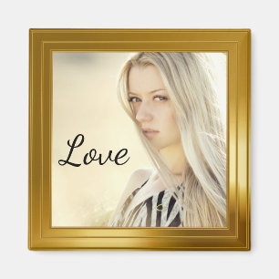 Eleganter GoldFoto-Rahmen Magnet