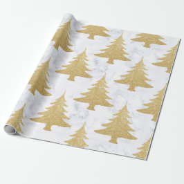 Eleganter GoldGlitzer u. weißer Geschenkpapier