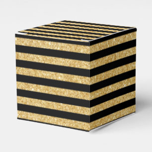 Eleganter GoldGlitzer und schwarzes Geschenkschachtel