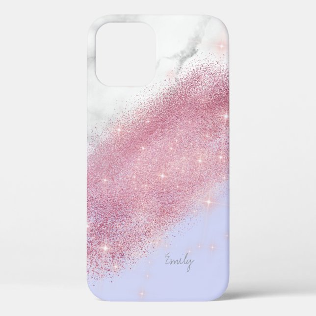 Eleganter Goldmarmor der personalisierten Rose  Case-Mate iPhone Hülle (Rückseite)