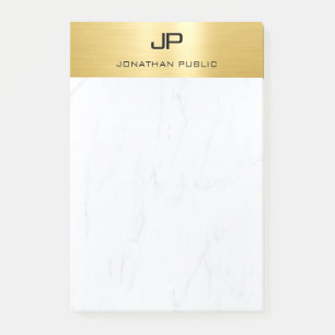 Eleganter Goldmarmor Moderne Minimalistische Vorla Post-it Klebezettel