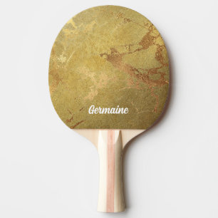 Eleganter Goldmarmorlook Tischtennis Schläger