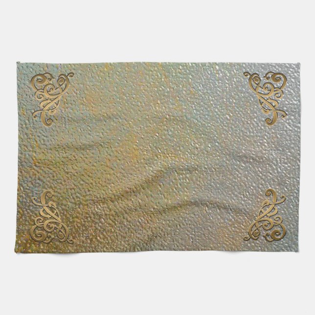 Eleganter Goldmetallblick der Goldrolle-| Handtuch (Horizontal)