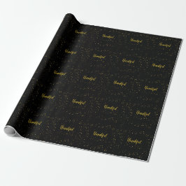 Eleganter Goldpolka-Punkt Dankbarer Erntedank Geschenkpapier