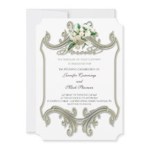 Eleganter Goldrahmen Hochzeit Einladung