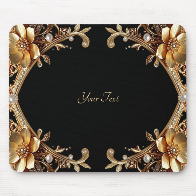 Eleganter Goldrahmen-Mauspad Mousepad (Vorne)