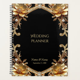 Eleganter Goldrahmen-Planer Planer