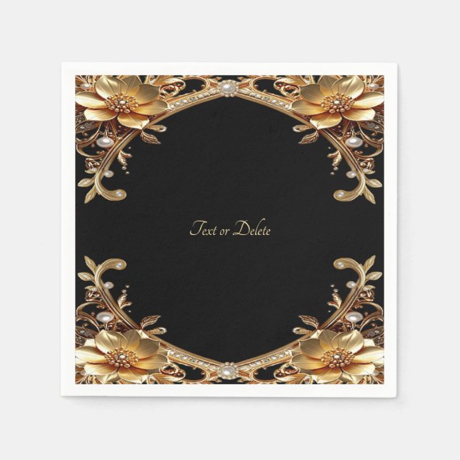 Eleganter Goldrahmen Serviette (Vorderseite)