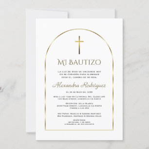 Eleganter Goldrausch Einladung De Bautizo Taufe