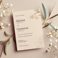 Eleganter Goldrausch Pfirsich romantische Hochzeit