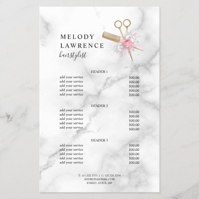 Eleganter Goldschere-Flyer Flyer (Vorne)