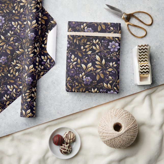 Eleganter Goldschmied auf Lila: Urlaubspapier Geschenkpapier (Kunsthandwerk)