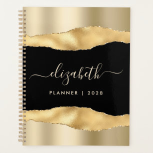 Eleganter Goldschmied Glitzer Mit Monogramm Planer
