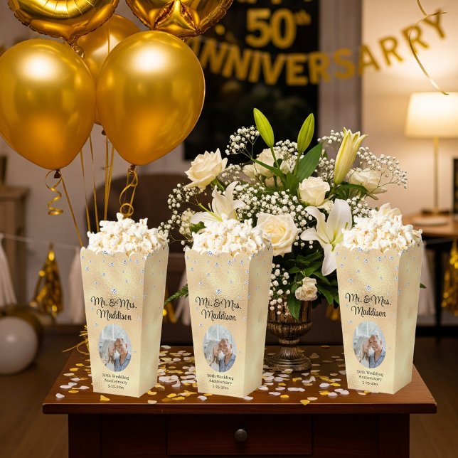 Eleganter Goldschmied & Popcorn zum 50-jährigen Ju Geschenkschachtel (Von Creator hochgeladen)
