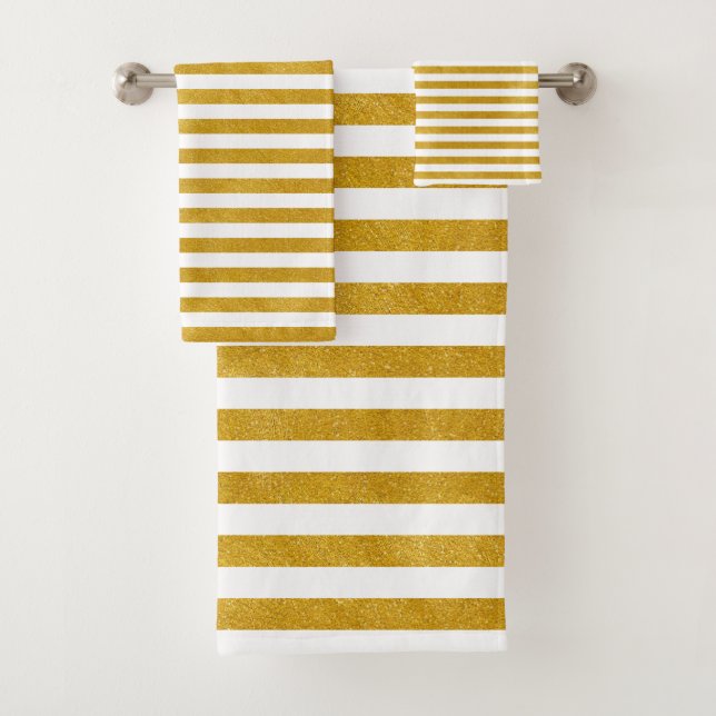 Eleganter Goldschmiedestein - Benutzerdefinierte F Badhandtuch Set (Insitu)