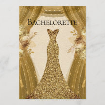 Eleganter Goldvorhang Dress Junggeselinnen-Abschie