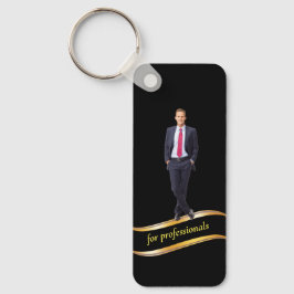Eleganter GoldWerbefilm Personalisierter Geschäfts Schlüsselanhänger