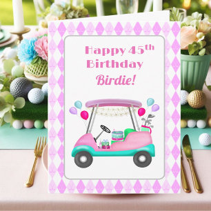 Eleganter Golfparty-Wagen zum 45. Geburtstag für D Karte