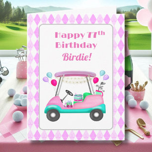 Eleganter Golfparty-Wagen zum 77. Geburtstag für D Karte