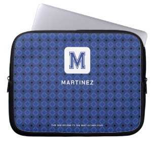 Eleganter, grau-blauer Laptop-Sieb Laptopschutzhülle