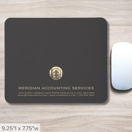 Eleganter Graue Gold Accent Accountant Mousepad