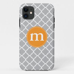 Eleganter grauer Marokkaner Quatrefoil Case-Mate iPhone Hülle