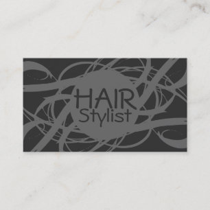 Eleganter grauer silberner Haar-Stylist Visitenkarte