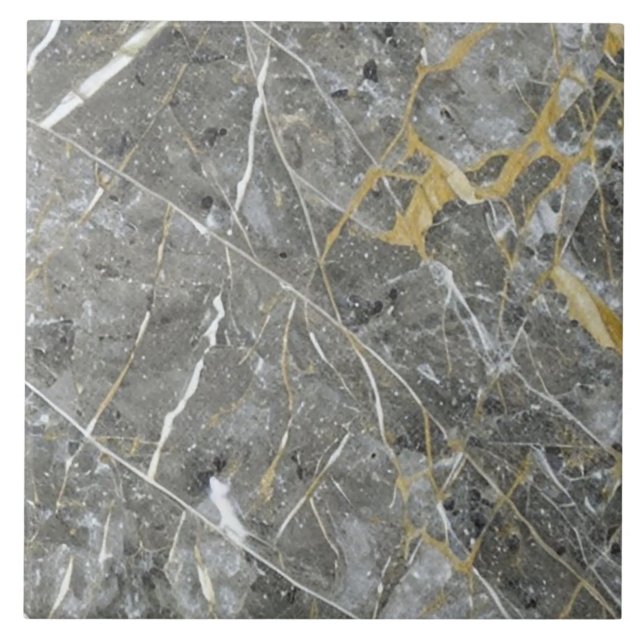 Eleganter grauer und weißer Marmor Keramik Tile Fliese (Vorderseite)