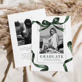 Eleganter Green Bow Foto Abschluss Ankündigung