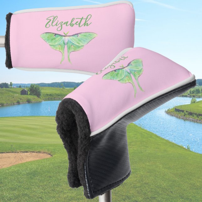 Eleganter Green Luna Moth Individuelle Name Ladys  Golf Headcover (Von Creator hochgeladen)