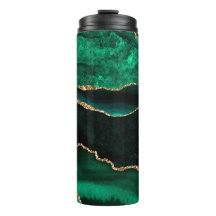 Eleganter Green und Gold Imitate Glitzer Agate
