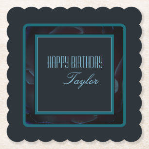 Eleganter Grüner Blumendesign Akzent Untersetzer