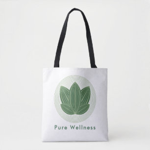 Eleganter grüner Lotusblatt-Öko-Wellness Tasche