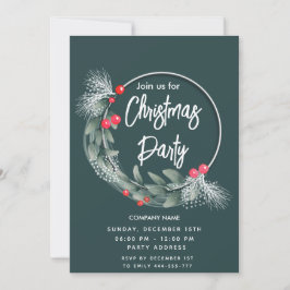 Eleganter Grünkranz Einladung