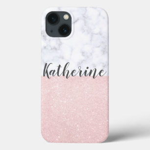 Eleganter, gürteliger Glitzer aus Rose und weiße Case-Mate iPhone Hülle