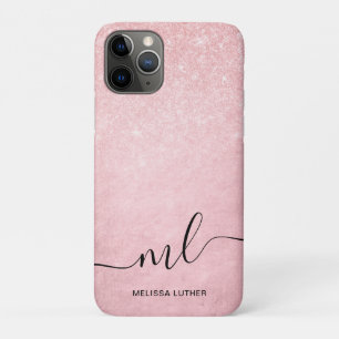 Eleganter Gürtelrosa Rosengold-Glitzer Case-Mate iPhone Hülle
